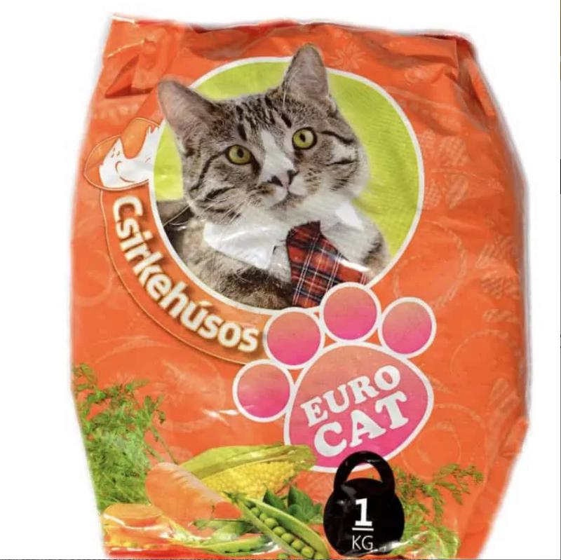 EuroCat csirkés száraz macskaeledel 1kg