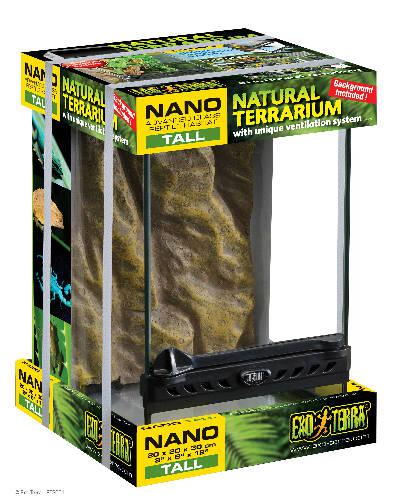 Exo-Terra Nano Tall Terrarium - Dekoratív kivitelű üvegterrárium (20x20x30cm)