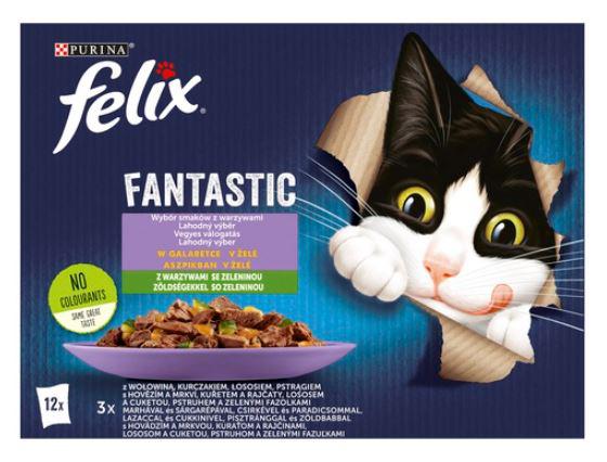 Felix Fantastic 12x85g Házias Válogatás Zöldség  Aszpikban