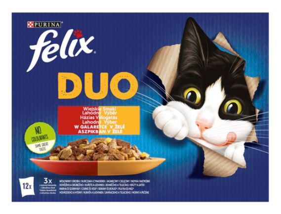 Felix Fantastic Duo 12x85g Házias Válogatás Aszpikban