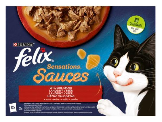 Felix Sensation 12x85g Sauces Házias Válogatás Szószban