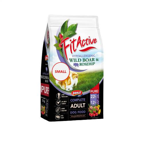FitActive PURE 3kg Hypoallergenic Wild Boar&Rosehip; (vaddisznó, csipkebogyó) - SMALL