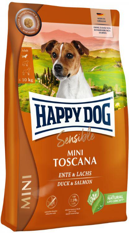 Happy Dog Sensible MINI Toscana 4kg Száraztáp Kutya kacsás