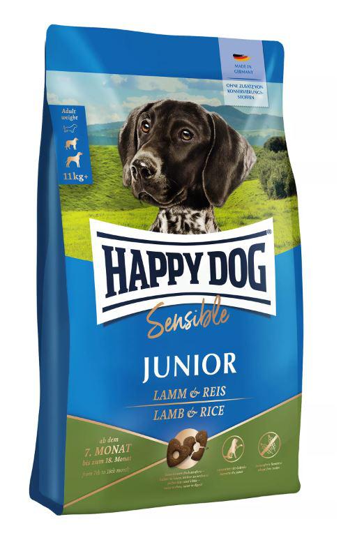 HAPPY DOG SUPREME SENSIBLE 10KG JUNIOR LAMM REIS SUPREMESZÁRAZTÁP