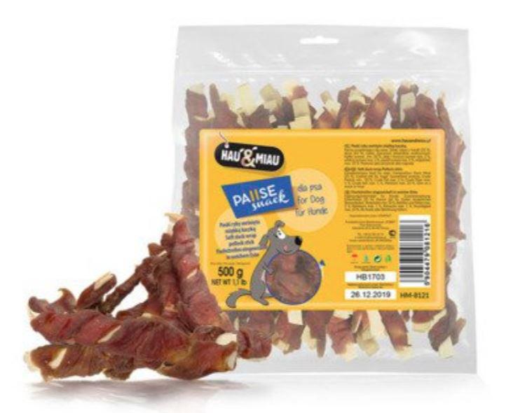 HAU & MIAU SNACK KACSA TŐKEHAL 500G JUTALOMFALAT