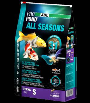 JBL ProPond All Seasons (S) - pond táplálékok - kerti tavakba kisméretű díszhalak részére (2,2kg/12l)