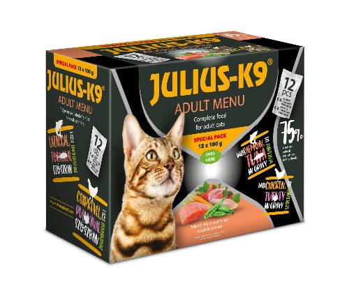 JULIUS-K9 Adult Menu Special Pack (lazac-tonhal, csirke-pulyka) macskák részére (12x100g)