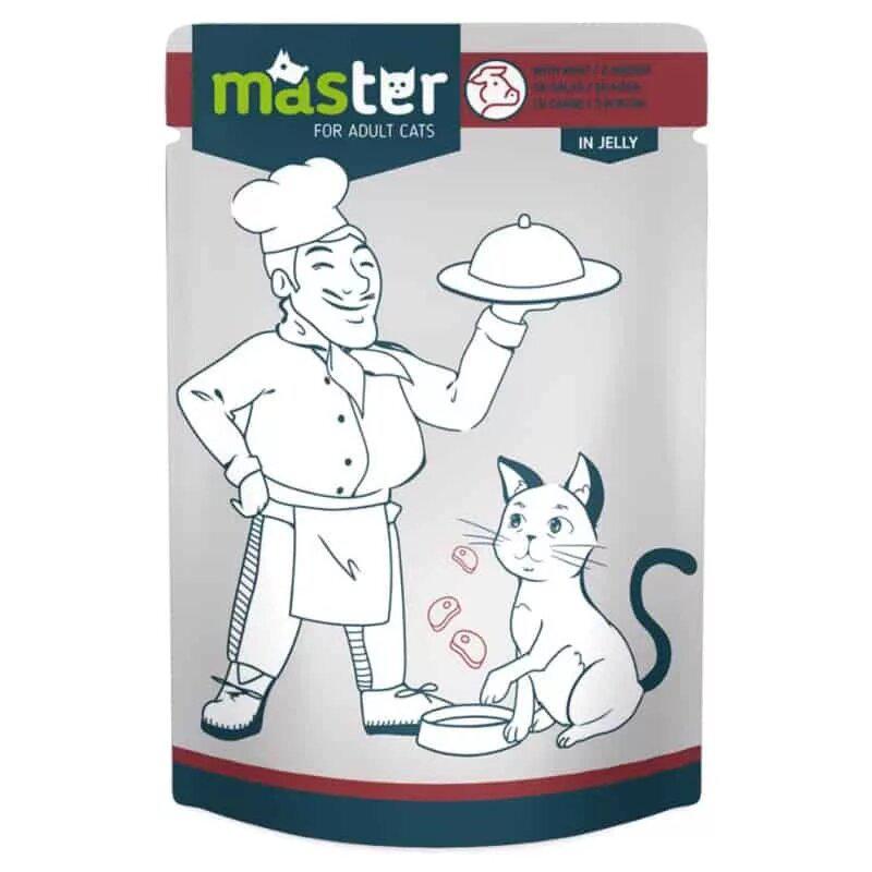 Master Cat Alutasakos macskaeledel felnőtt macskáknak - húsos 80g