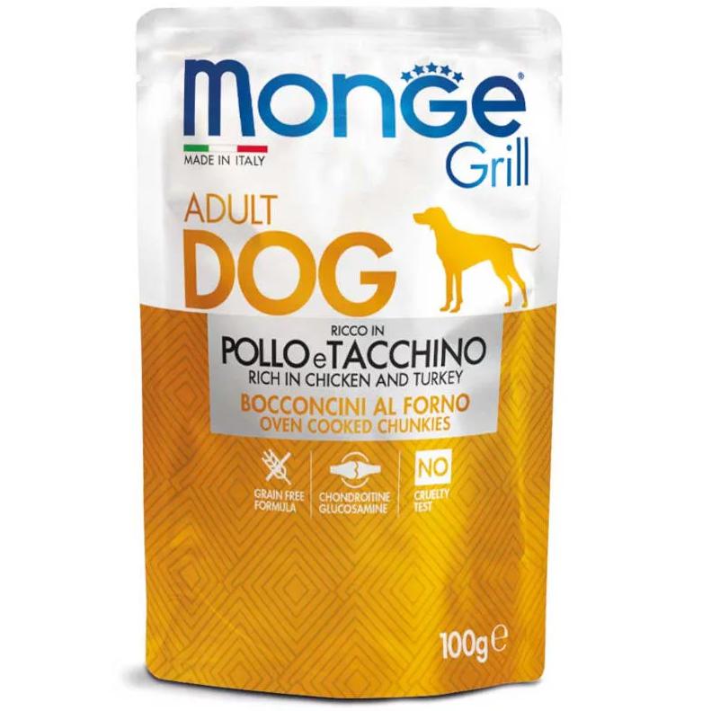 MONGE Dog Grill Csirke és Pulyka 100g