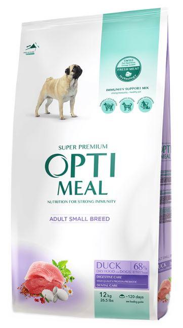 Optimeal Teljesértékű táp kistermetű kutyáknak SUPER PREMIUM Kutya Szárazeledel Kacsa 12kg