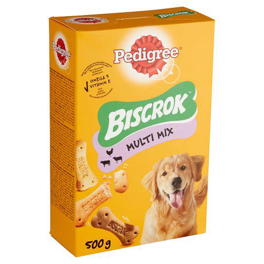 Pedigree Biscrok Multi Mix csirke-marha-bárány kiegészítő állateledel felnőtt kutyák számára 500 g