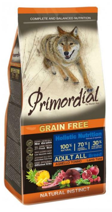 Primordial Dog 12kg NoGrain Adult Tuna & Lamb Tonhal&Bárány