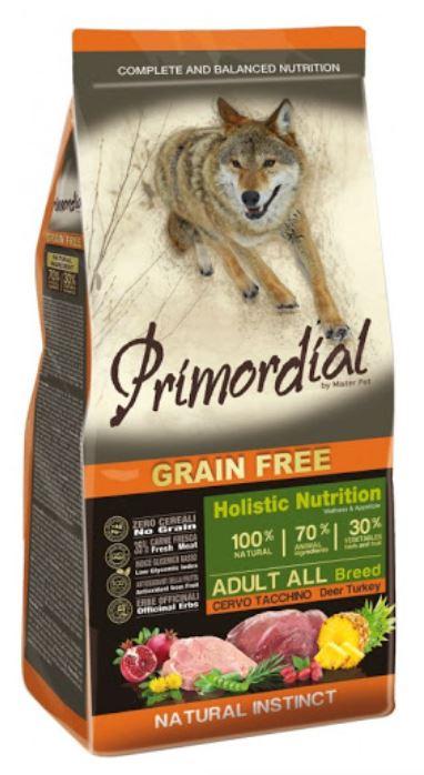 Primordial Dog 12kg NoGrain Deer & Turkey Szarvas&pulyka;
