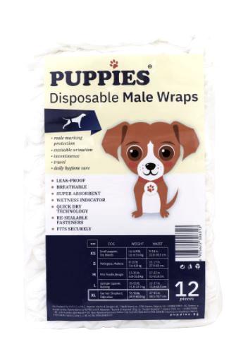 Puppies KAN L kutya Pelenka 12db-os MALE wraps