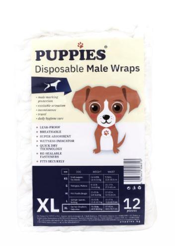 Puppies KAN XL kutya Pelenka 12db-os MALE wraps