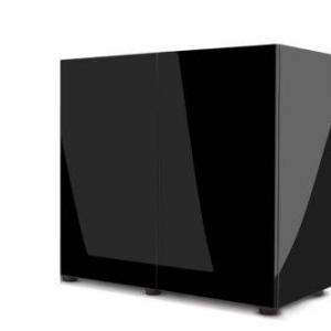 AquaEl Cabinet Glossy Black - szekrény (fényes,fekete) 80x35 (mélység ajtóval) x73