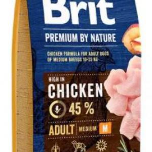 BRIT PREMIUM 15KG ADULT MEDIUM 26376 SZÁRAZTÁP KUTYA