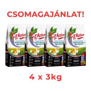 CSOMAGAJÁNLAT: FitActive PURE Hypoallergenic Wild boar -Rosehip (vaddisznó,csipkebogyó) - 4 x 3kg
