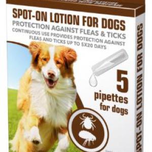 DR.PETICON 20-40KG SPOT ON KUTYA 5X2ML BARNA DOB BOLHA ÉS KULLANCS ELLEN