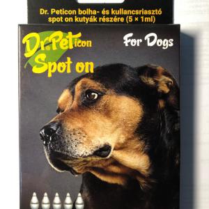 DR.PETICON SPOT ON KUTYA 5X1ML BOLHA ÉS KULLANCS ELLEN