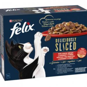 Felix Deliciously Sliced 12x80g Házias válogatás Aszpikban