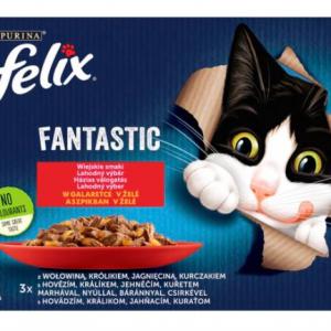 Felix Fantastic 12x85g Házias Válogatás Aszpikban