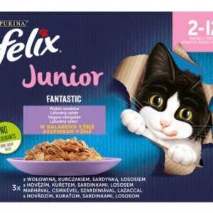 Felix Fantastic 12x85g Junior Vegyes Válogatás Aszpikban