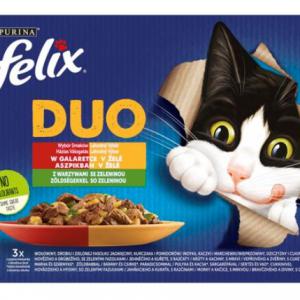 Felix Fantastic Duo 12x85g Házias Válogatás Aszpikban Marha Szárnyas Zöldbab