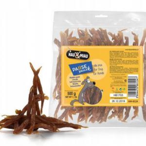 HAU & MIAU SNACK KACSAHÚS CSÍKOK 500G JUTALOMFALAT