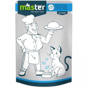 Master Cat Alutasakos macskaeledel felnőtt macskáknak - halas 80g