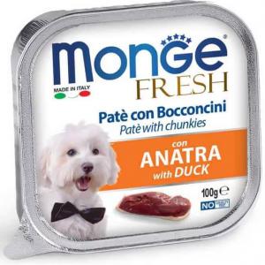 MONGE Fresh Pástétom és falatkák kacsával 100g