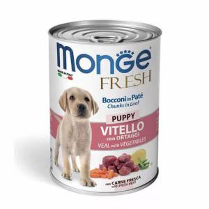 Monge Fresh Puppy kutyaeledel 400 g Borjú, zöldségek