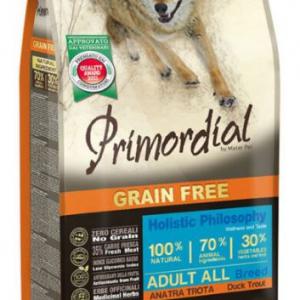 Primordial Dog 12kg NoGrain Adult Duck & Trout Kacsa&Pisztr;áng