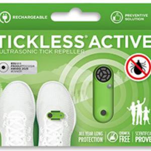 TICKLESS ACTIVE, ZÖLD, USB-S ÚJRATÖLTHETŐ ULTRAHANGOS KULLANCSRIASZTÓ, HUMAN, PL. CIPŐRE FUTÁSHOZ A TERMÉSZETBEN