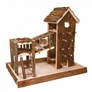 Trixie Birger Playground - Fából készült játszótér egerek és hörcsögök részére (36x33x26cm)