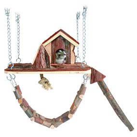 Trixie Janne Playground - Fából készült játszótér egerek és hörcsögök részére (26x22cm)