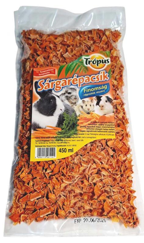 TRÓPUS Rágcsáló Finomság Sárgarépa 130g