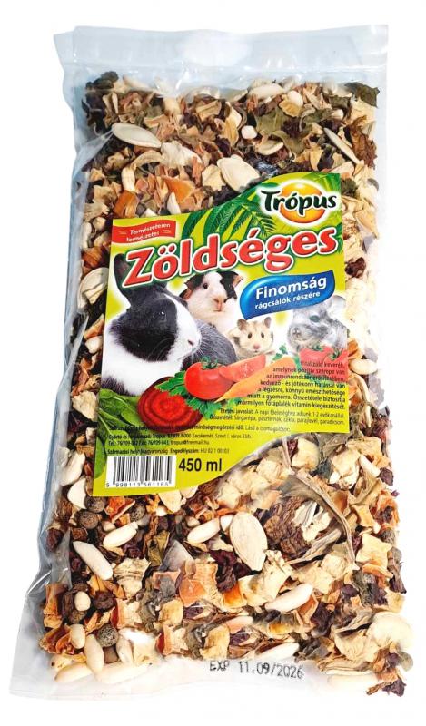 TRÓPUS Rágcsáló Finomság Zöldséges 140g