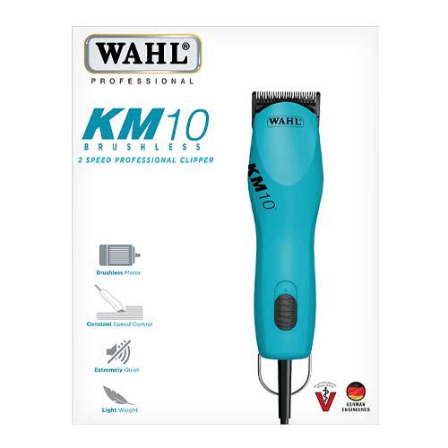 WAHL KM10 kék 100-240V kétsebességes, 4,2 m kábel, DC Brushless Motor, 350g,, 1,8mm penge