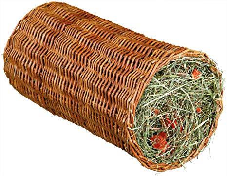 Wicker Tunnel with Hay - Bújócső (vesszőből font) szénával rágcsálók részére (Ø15x30cm)