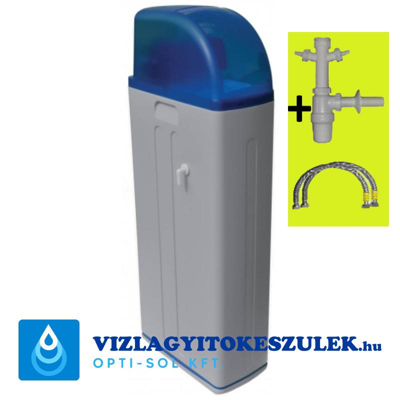 Euro-Clear BlueSoft BS-K70/VR1 vízlágyító készülék (mint Economysoft S70VR1), 18 liter gyanta tartalom,  1" csatlakozás, keskeny kivitel