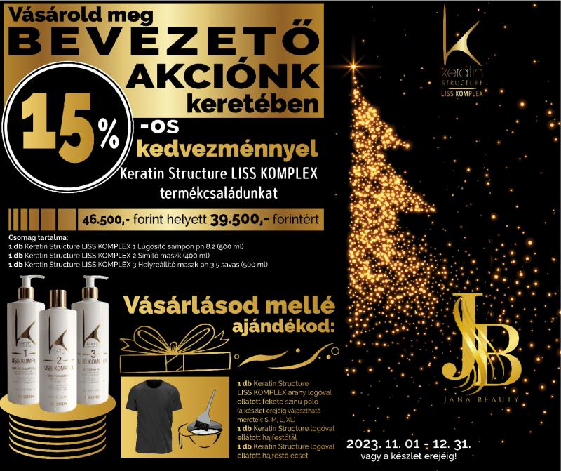 KERATIN STRUCTURE - LISS KOMPLEX HAJEGYENESÍTŐ KEZELÉS - TELJES SZETT