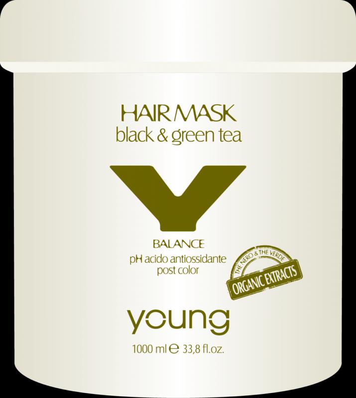 Y-Balance - Hajpakolás fekete és zöld teával 1000ml