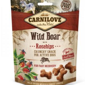 Carnilove Dog Crunchy Snack Wild Boar & Rosehips- Vaddisznó Hússal és Csipkebogyóval 200g