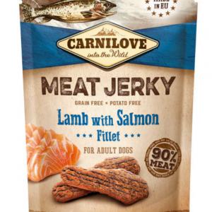 Carnilove Jerky Snack Lamb with Salmon Fillet – bárány lazac filével 100g