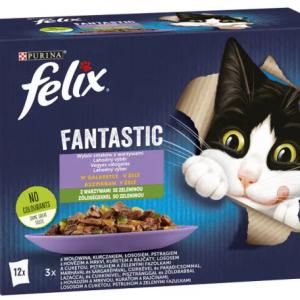 FÉLIX 12X85G FANTASTIC VEGYES VÁLOGATÁS ZÖLDSÉGGEL ASZPIKBAN