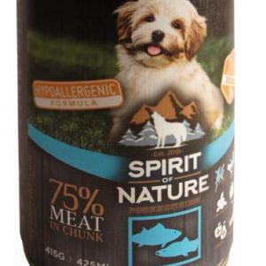 Spirit of Nature Dog konzerv Tonhallal és lazaccal 415g