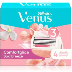 Gillette Venus Comfortglide Breeze 3 pengés női borotva pótfej. 4db/doboz