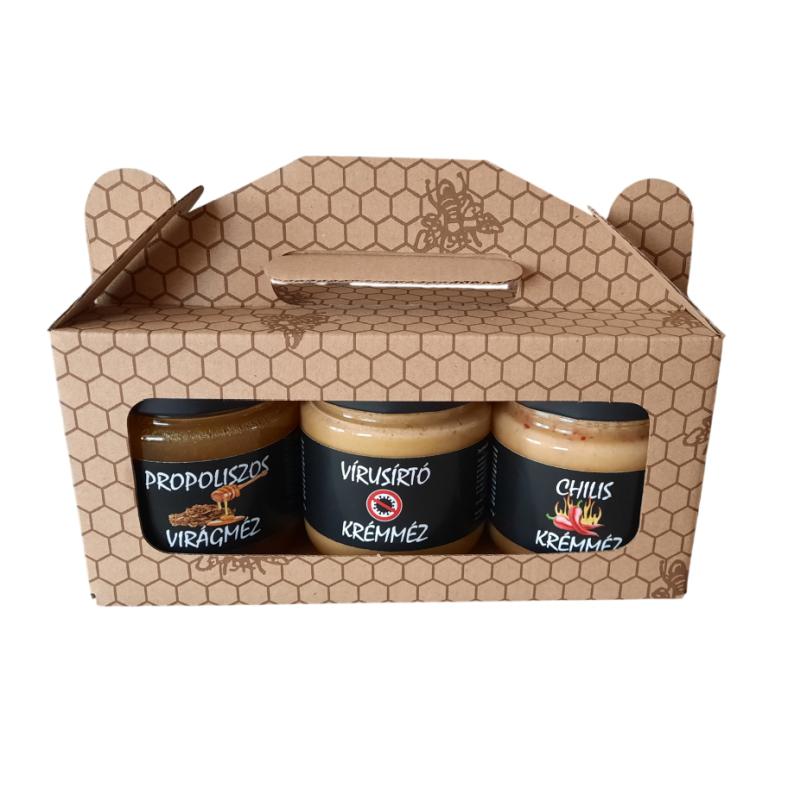 3x250 g immunerősítő csomag, méhsejtes díszdobozban