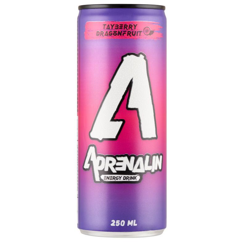 Adrenalin szedermálna-sárkánygyümölcs ízű szénsavas energiaital 250 ml